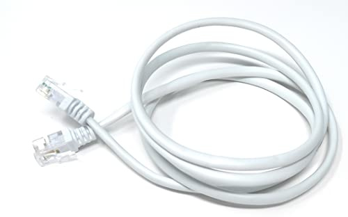 DRUT RJ11 to RJ11 ADSL 2 Modem Telephone Cable, 1m 3.3ft White | High Speed Broadband, Transmits Data Up to 100 Mbits/sec, 26 AWG, Supports Analogue or Digital (DSL/ISDN) Applications