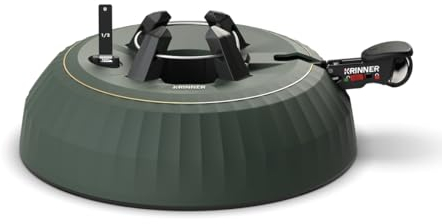 KRINNER® X-Series Deluxe Christbaumständer X-320 Deluxe Weihnachtsbaumständer NEU inkl. Fußpedal mit Sicherungsglocke und 4,5 Liter Wassertank für Baumhöhe bis 3,2m Made IN Germany 94345