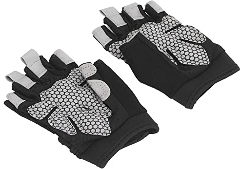 SPYMINNPOO Halbfinger-Sporthandschuhe, Verstellbar, Bel¨¹ftet, Entfernter Zugring, rutschfeste Sporthandschuhe f¨¹r M?nner und Frauen (M)