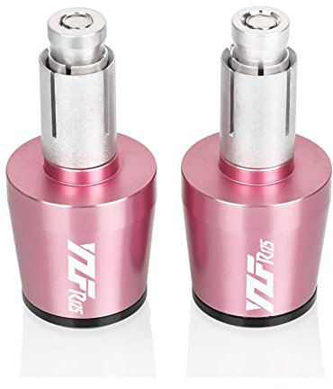 WITTYL Motorrad Motorrad Griff Bar Ends Für Yamaha YZFR125 YZF-R125 2019 2020 2021 2022 22 MM Lenker Griffe Anti Vibration Silder Stecker Griffende (Color : Pink-Black)