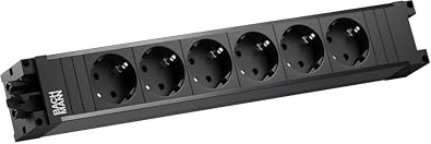 BACHMANN Steckdosenleiste Step Base 6-Fach GST18 Schwarz 906.12640 (modulares Stecksystem mit vielseitiger Anwendung)