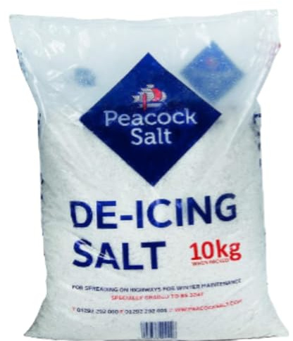 De-Icing 10KG Bag Rock Salt for Clearing Roads Paths and Driveways Garden Areas Unwanted Snow Melt and Ice Melter Than Grit