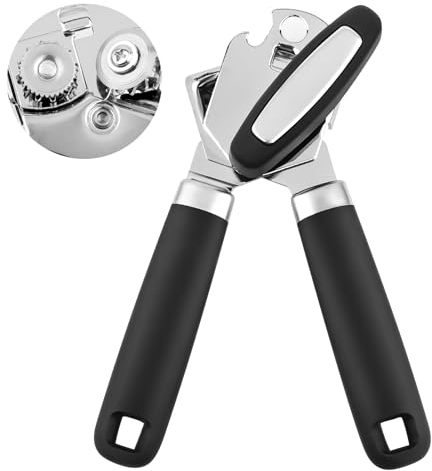 VMUTGA Abrelatas manual 3 en 1, abrelatas sin bordes afilados, mango antideslizante ergonómico, ahorra tiempo y esfuerzo, R21-090