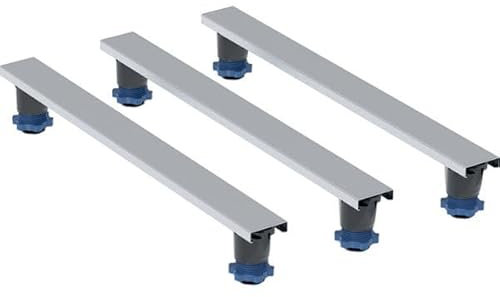 Geberit Set Füße und Traversen für Duschwanne aus Steinharz, LxB 62,5x7,3 cm, Füße höhenverstellbar 9-21 cm, 554.955.00.2