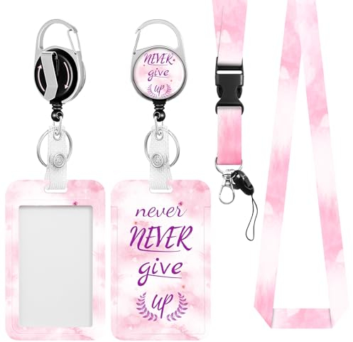 AusweishalterMarble Badge Holder Lanyard Set, Kunststoff Ausweishalter einziehbarer,Ausweishülle mit Band,Kaluofan Kartenhülle mit Band,Busfahrkarten Hülle,Kartenhalter Ausziehbar