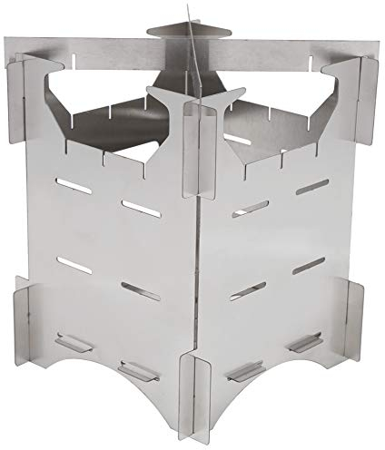 Yctze Poêle à Bois Pliant Portable en Acier Inoxydable, Mini Cuisinière Extérieure pour Camping, Randonnée, Voyage et Pique-Nique