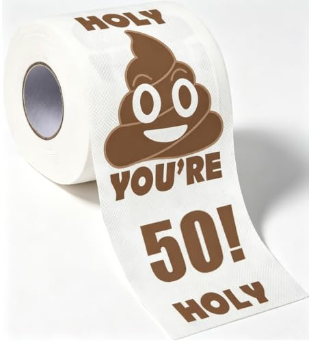 GIONAR Lustige Geschenke zum 50. Geburtstag, lustige Toilettenpapierrolle, lustige Geburtstagsgeschenke, Toilettenpapier Gag Geschenk, 50 Geburtstag Geschenke, ausgefallene Geschenke für Männer,