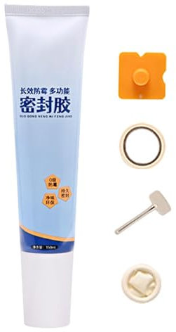Sellador de vidrio para parabrisas de coche, pegamento de vidrio automotriz de 150 ml, sellador de vidrio automotriz, secado rápido y resistente a la intemperie, sellador adhesivo de coche resistente