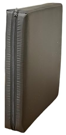 AR KomFortKing Memory Foam Seat Pad, Wheelchair Cushion, 40.6cm x 45.7cm x 10.2cm, Waterproof Black Cover (Grey, 16 x 16 x 4)