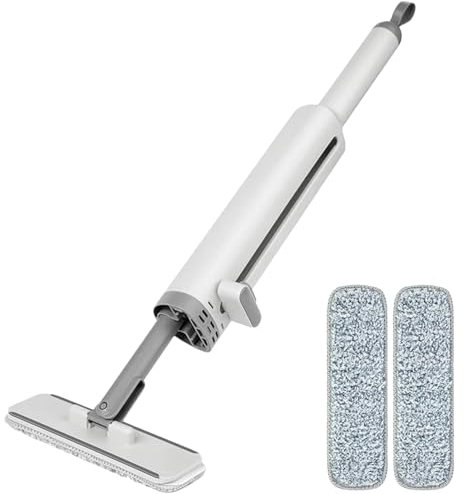 Trapeador Limpiador De Pisos - Trapeador De Limpieza Automática Manos Libres | Trapeador Giratorio 3 En 1 Con Cepillo Para Grietas Y 2 Almohadillas De Microfibra Reutilizables | Trapeador De Lim