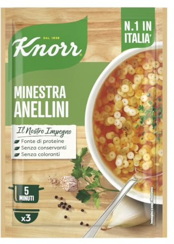 Knorr Anellini, Piatti Pronti Knorr con Verdure da Agricoltura Sostenibile, Senza Coloranti, Senza Conservanti, Fonte di Proteine, Vegano, 83 g