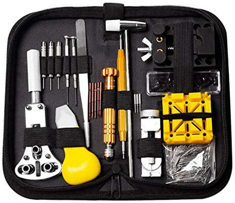 Uhrenwerkzeug-Zubehör, One Group Uhrenreparaturset, Uhrmacherwerkzeuge, Uhrengehäuse-Rückseitenöffner, Gliederentferner, Batteriewechsel-Werkzeugset, Reparatur