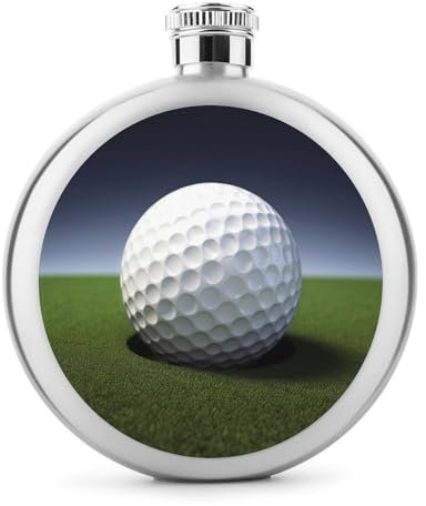 Flasque amusante en acier inoxydable avec balle de golf de 140 ml pour homme et femme