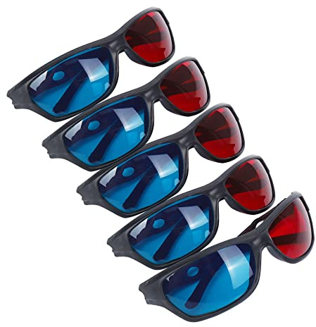 Asyduey 5x Red and Blue Anaglyph Dimensional 3D VISION Glasses For TV Movie Game DVD