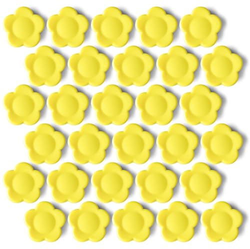 PYJLBX 30 Pezzi Magneti - Calamite Frigorifero Potenti Girasole Giallo, Calamite Piccole Magnete Potente, Mini Calamite per Lavagna Magnetica, Calamita Frigo Decorative per Ufficio Scuola Cucina Casa