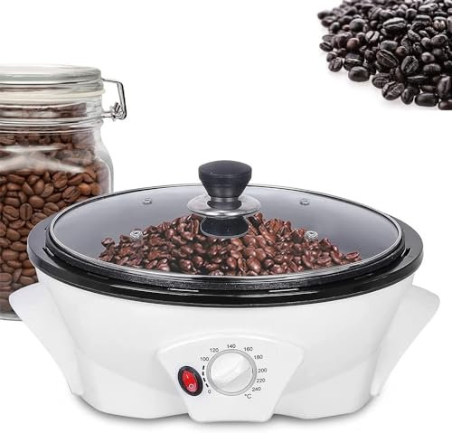 LYDBMYT Torréfacteur de Grains de café électrique, réglable de 0 à 240 °, Petit Appareil pour torréfier Les Grains de café Crus, Noix, cacahuètes, châtaignes, Grains de café Crus.