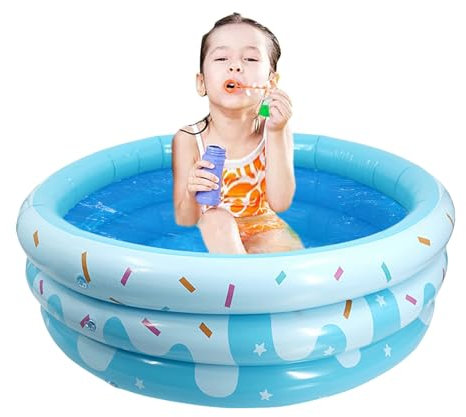 Pool Gonflable pour Tout-Petit - Tampon D'éclaboussures pour Bébé Antidérapant avec Conception De Baignoire À Souffler | Pool De Pataugeoire Doux Et Sûr pour 6 À 12 Mois Et 2-4 Ans | Piscine Portable