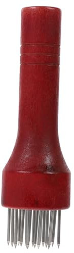 Warmhm Pork Needle Meat Tenderizer Needle Meat Tenderizer Tool Pricker Mallet Tool Beef Tenderizing Needles Rolling Hammer Wooden