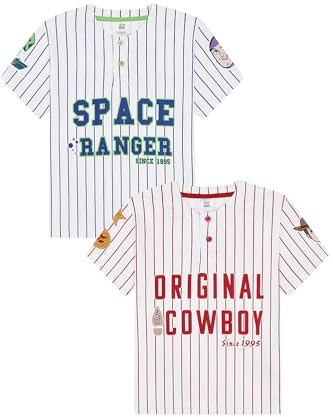 Boys Girls Toy Story Woody Buzz Lightyear 2 Pack Baseball Style Kids T-Shirts Childrens Multipack Tshirt (3-4 Years) White