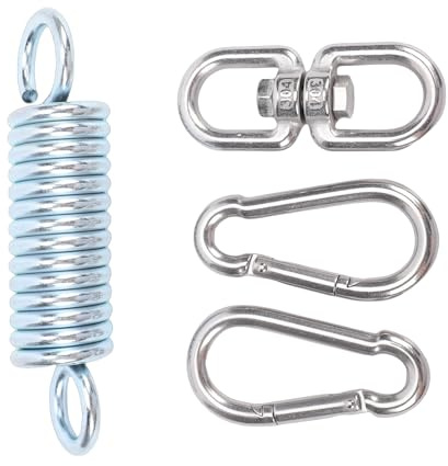 Luocute Kit de Suspension pour Hamac, Crochet Rotatif Robuste à 360 Degrés avec capacité de 550 LB, Ressort de Suspension pour Balançoire de Porche, Chaise de Jardin, Utilisation