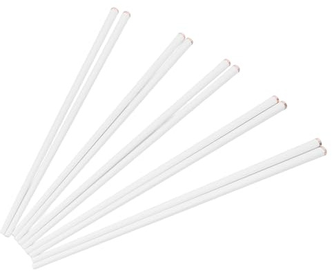 JHKNNK 5 Paia di Bacchette in Fibra di Vetro e Metallo Antiscivolo, Riutilizzabili e Resistenti, per Uso Quotidiano e Feste in Cucina