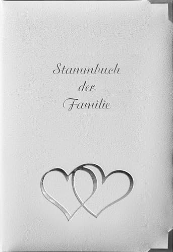 Stammbuchverlag Zypre – Weiße Lederdekoration – Muster: Zypern – Silbermünzenform