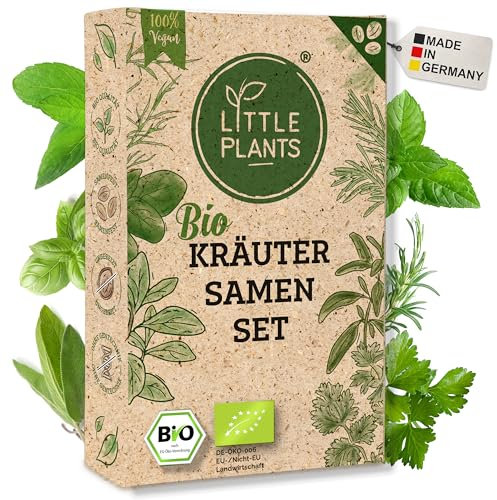 Bio Kräutersamen Set - 12 Sorten Kräuter Samen, Saatgut für Garten Balkon Hochbeet und mehr - Pflanzensamen Set