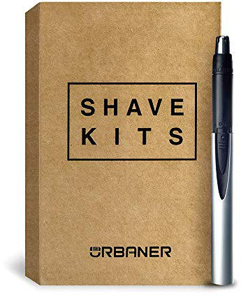URBANER Battery Powered Rotary Ear and Nose Hair Trimmer, Cordless Pen-Shaped Electric Shaver, Professional, Portable Ear Nose Hair Clipper, Safe Blade, MB-051