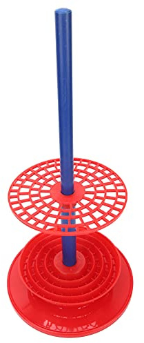 Tissting 98 Löcher Pipetten Ständer Kunststoff Pipetten Ständer Rote Pipetten Halterung Pipettenständer Runde Scheibe Reagenzglas Ständer Halter Laborgeräte Holder