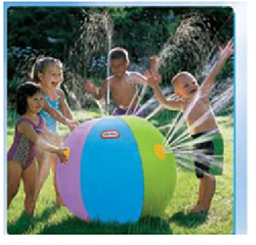 Mr. Gadget Solution® Aufblasbarer Wassersprühball, Strandball, Wassersprinkler, 75 cm, aufblasbarer Sprinkler, Wasserspielzeug, Jungen/Mädchen, aufblasbarer Strandball, Wassersprühballon