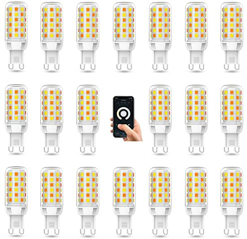 APLUSZ 3W G9 Led Bulb Dimmable Compatible with Alexa Smart G9 Led Bulbs 320Lm LED Bulb Replacement 40W G9 Halogen Bulb,Voice Control Wifi Smart G9 Light Bulb,G9 LED Bulb Smart[Energy Class A] (Color