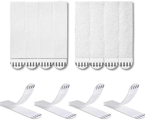 SJBAUTYO 24 Bandes Languettes Accroches Tableaux,Fixations pour cadres, Bandes de Suspension pour Photos, Attaches Adhésives Amovibles Pour accrocher l'alimentation, Fixation Cadre sans Percer