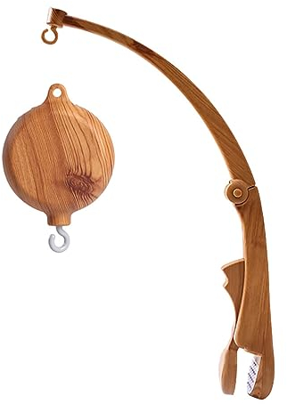 Baby Mobile Halterung Holz mit Mobile Spieluhr,Babybettwäsche Rotierende Spieluhr, Baby Spieluhr Crib Mobile Dekor,Babybettwäsche Spieluhr, Mobile Spieluhr Babybett Halter Kinderbett Mobile Arm