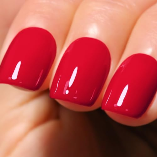 Ozzeal Apple Red Gel-Nagellack, Soak-Off-LED-UV-Nagellack für Maniküre, Salon und DIY zu Hause, Starter-Set für Frauen und Mädchen, 15 ml