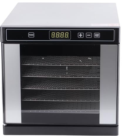 Xcello Food Dehydrator, 6 Trays Food Dryer Dehydrator Machine with Temperature Control, Adjustable Fruit Dehydrators for Food and Jerky(UK-220V)