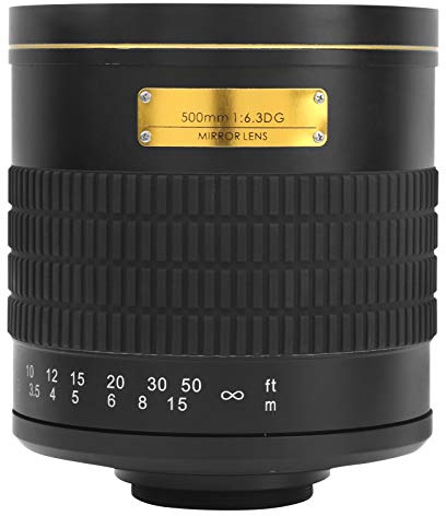 Téléobjectif miroir F6.3 500 mm pour NEX, mise au point manuelle avec adaptateur (Noir)