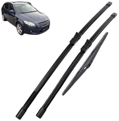 Coche Escobilla limpiaparabrisas Delanteros Traseros para Kia Ceed 2006-2009 24+18+12, Juego de Escobillas Parabrisas Planas, Todos Los Climas de Ventana Limpi