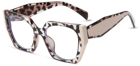 Occhiali da Lettura Gelato Cat Eye Donna,Supporti di Lettura Ultrasottili con Cerniera Occhiali Presbiopia con Anti Luce Blu Cerniera a Molla per Donna Uomo (Leopardo, 1.00, x)