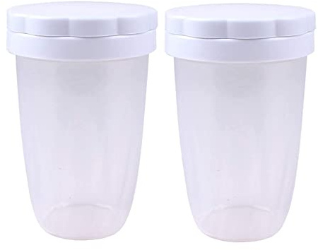 Simpls 2 StüCk Puder Zucker Streuer Mehl Streuer mit Deckel für Kakao Streuer Zimt Pulver Mehl GewüRz Kuchen Backen Mehl Sieb Werkzeug