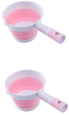 Cabilock 2 Cucharas Plegables Para Agua Multifuncionales De Silicona Resistente Seguras Para Baño Y Cocina.