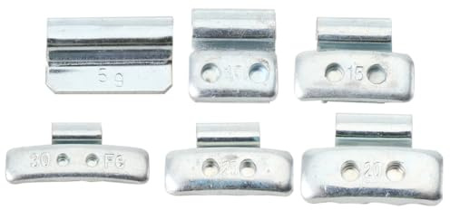 225 Stück 5-30g Schlaggewichte, Auswuchtgewichte Wuchtgewichte aus Stahl | Schlaggewichte Sortiment für den Einsatz auf allen Aluminiumfelgen, (5/10/15/20/25/30g) Wheel Weight Balance Blocks