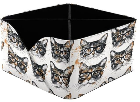 Schreibtisch-Organizer, Stifthalter für Schreibtisch, lustige Katzen, Brillen, Büro-Schreibtischzubehör, Schreibtischzubehör, Kunstbedarf, Aufbewahrungsbox für Büro, Zuhause