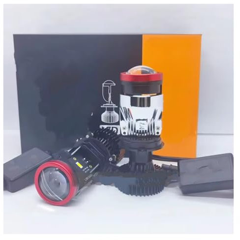 Juego De Faros Delanteros Lente De Proyector LED H4, Lentes Bi-LED H4, Bombilla Para Automóvil, Haz Alto/bajo, LHD, RHD, Faro Delantero De 12V Faro Delantero(Y7D,RHD)