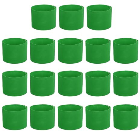 PATIKIL Brassard de Capitaine de Football, 18 pièces Brassardsélastiques pour Le Football Brassardsde Sport pour Jeunes et Adultes Équipe de Football Entraînement Vert Herbe