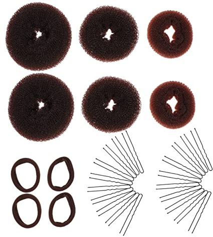minkissy 2sets Hair Hair Donut Bun Makers U-shaped Hairpins for Woman for Braiding and Styling Includes Bag Total for Occasions