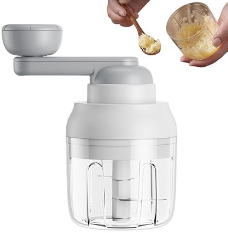 Hachoir Manuel, 250ml Hachoir À Ail Manuel, Presse Ail Rotatif, Broyeur De Fruits Secs Hachoirs Avec Manivelle, Outil De Hachoir Manuel À Manivelle, Broyeur À Ail Pour Légumes, Gingembre, Noix
