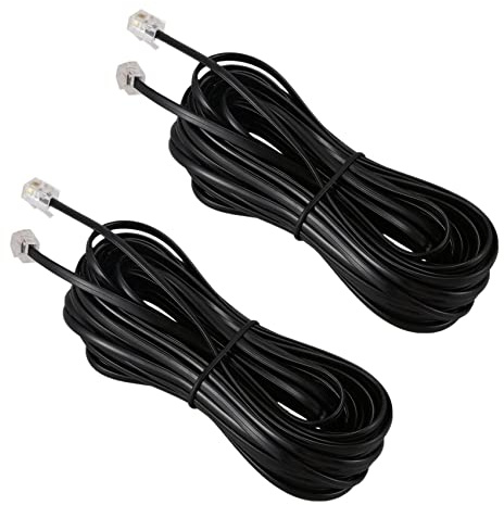 Gvvsjgdbis 2 cavi telefonici RJ11 6P4C per modem ADSL, 10 metri
