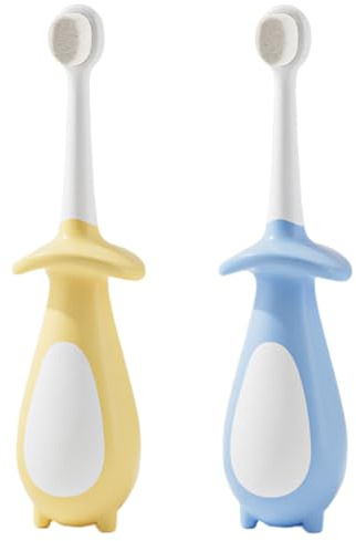 HAMKU 2 Piezas Cepillo de dientes para niños de 0 a 5 años, cepillo dientes bebe, cepillo dientes infantil, cepillo de dientes infantil