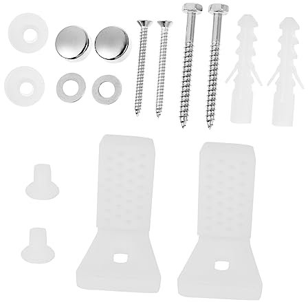 HOUDERCO Viti Per Wc a l Set Di Fissaggio Pavimento, Parti Di Ricambio Per Piedini Wc, Accessori Per Montaggio Sedile Bagno, Kit Compatibile Bidet e Lavabi Semi-sospesi, Stabilità Antiscivolo