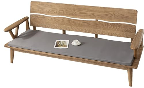 EBETA Wasserdicht Bankauflage Sitzauflage für Hollywoodschaukel, Bierbank-Auflage, Sitzkissen für Outdoor & Indoor, Bankpolster, Bezug waschbar mit festem Klettverschluss (Anthrazit, 120x40x5 cm)